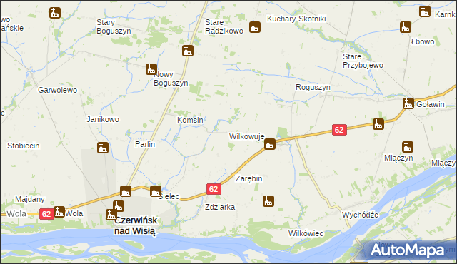 mapa Wilkowuje, Wilkowuje na mapie Targeo