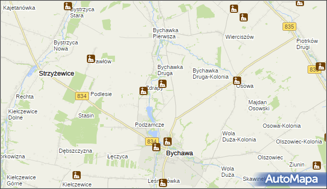 mapa Wincentówek gmina Bychawa, Wincentówek gmina Bychawa na mapie Targeo