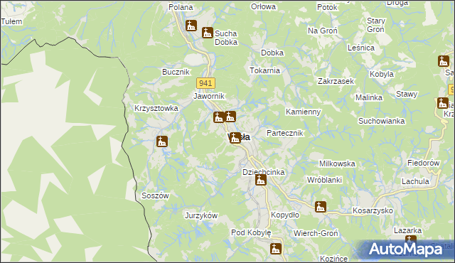 mapa Wisła, Wisła na mapie Targeo