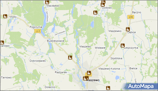 mapa Wisławie, Wisławie na mapie Targeo