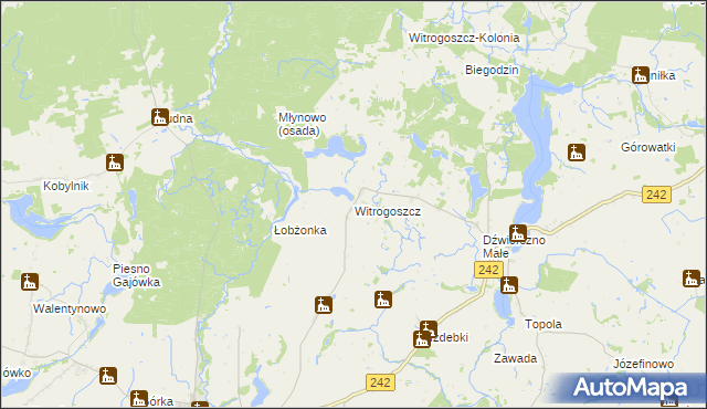 mapa Witrogoszcz, Witrogoszcz na mapie Targeo