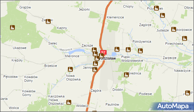 mapa Wodzisław, Wodzisław na mapie Targeo