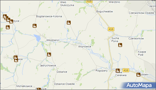 mapa Wojnowice gmina Kietrz, Wojnowice gmina Kietrz na mapie Targeo