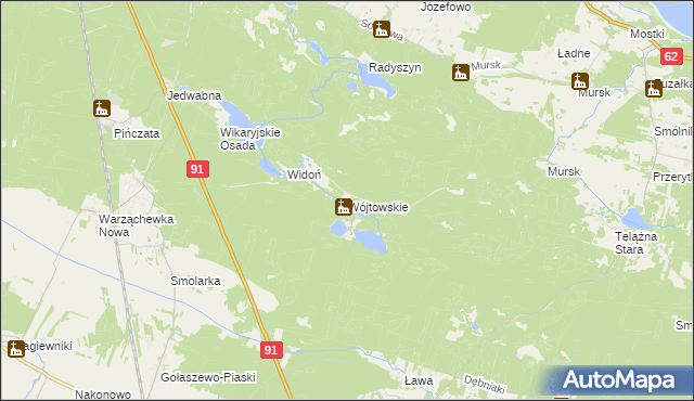 mapa Wójtowskie, Wójtowskie na mapie Targeo
