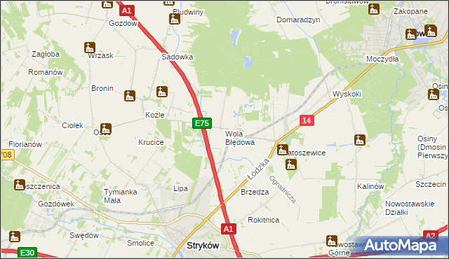 mapa Wola Błędowa, Wola Błędowa na mapie Targeo