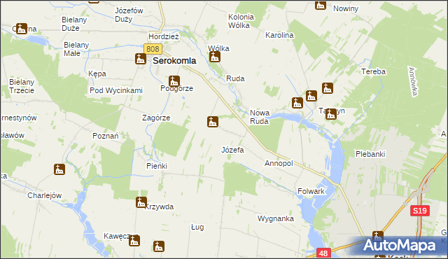 mapa Wola Bukowska, Wola Bukowska na mapie Targeo
