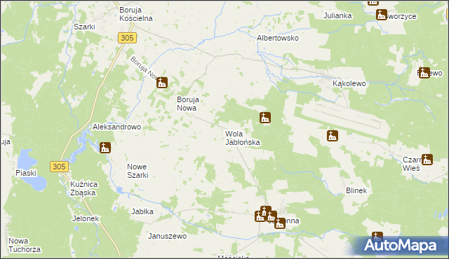 mapa Wola Jabłońska, Wola Jabłońska na mapie Targeo