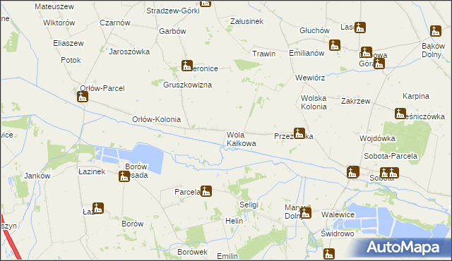 mapa Wola Kałkowa, Wola Kałkowa na mapie Targeo