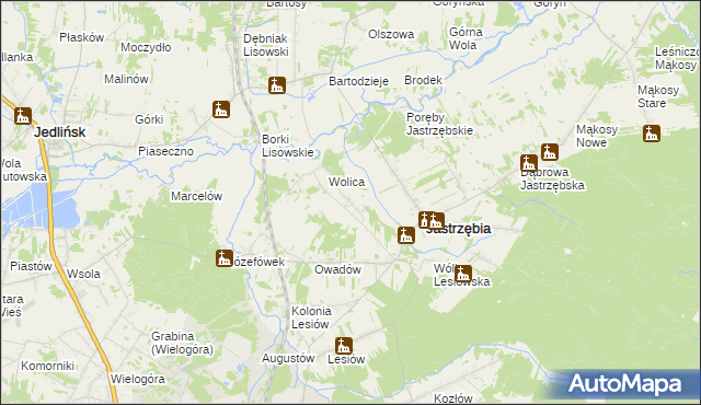 mapa Wola Owadowska, Wola Owadowska na mapie Targeo