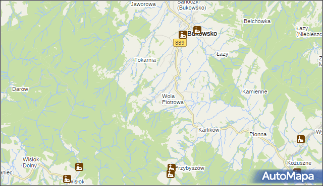 mapa Wola Piotrowa, Wola Piotrowa na mapie Targeo