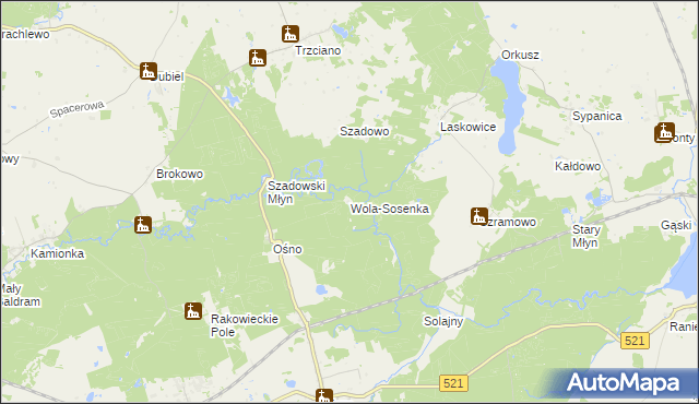 mapa Wola-Sosenka, Wola-Sosenka na mapie Targeo