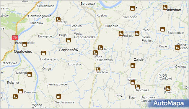 mapa Wola Żelichowska, Wola Żelichowska na mapie Targeo