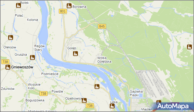 mapa Wólka Gołębska, Wólka Gołębska na mapie Targeo