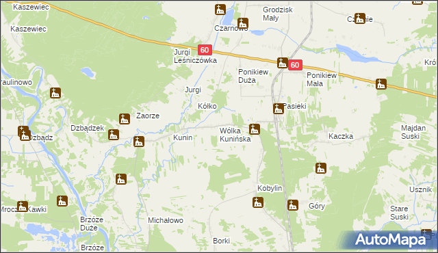 mapa Wólka Kunińska, Wólka Kunińska na mapie Targeo