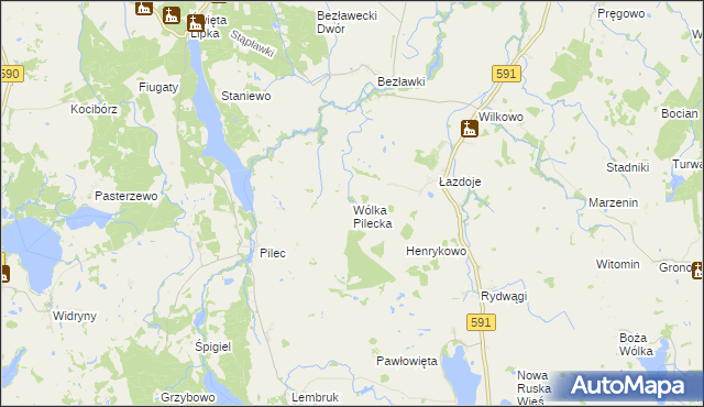 mapa Wólka Pilecka, Wólka Pilecka na mapie Targeo