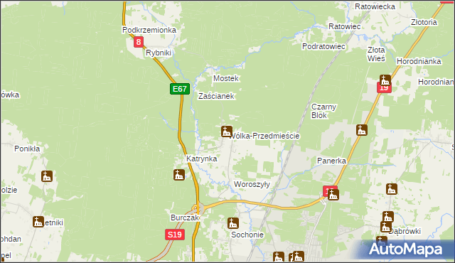 mapa Wólka-Przedmieście, Wólka-Przedmieście na mapie Targeo