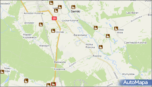 mapa Wólka Rokicka-Kolonia, Wólka Rokicka-Kolonia na mapie Targeo