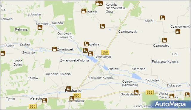 mapa Wożuczyn, Wożuczyn na mapie Targeo