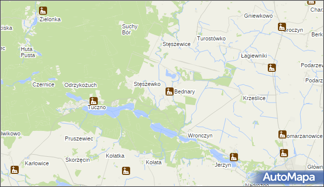 mapa Wronczynek, Wronczynek na mapie Targeo
