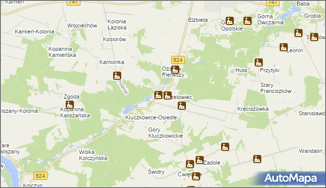 mapa Wrzelowiec, Wrzelowiec na mapie Targeo