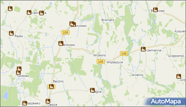 mapa Wrześno, Wrześno na mapie Targeo