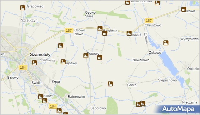 mapa Wychowaniec, Wychowaniec na mapie Targeo