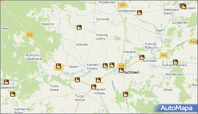 mapa Wyczałkowo, Wyczałkowo na mapie Targeo