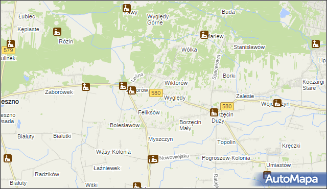 mapa Wyględy, Wyględy na mapie Targeo