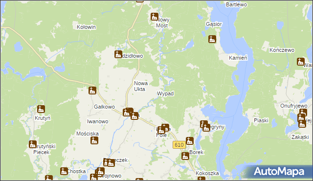 mapa Wypad, Wypad na mapie Targeo