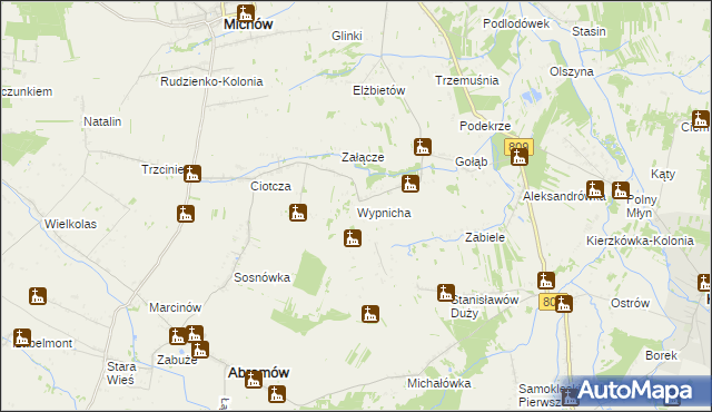 mapa Wypnicha, Wypnicha na mapie Targeo