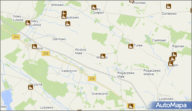 mapa Wyskoć, Wyskoć na mapie Targeo