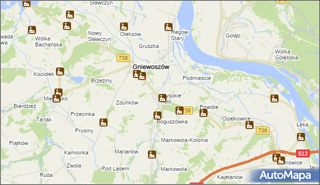 mapa Wysokie Koło, Wysokie Koło na mapie Targeo
