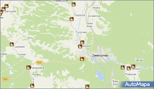 mapa Wywłoczka, Wywłoczka na mapie Targeo