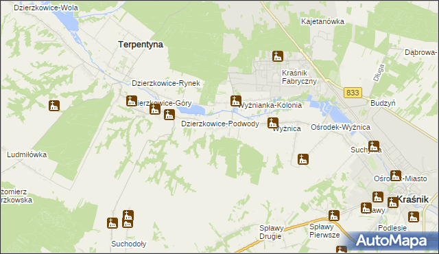 mapa Wyżnianka, Wyżnianka na mapie Targeo