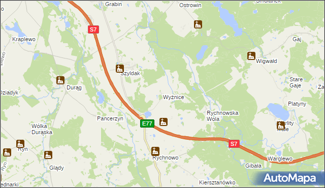 mapa Wyżnice, Wyżnice na mapie Targeo