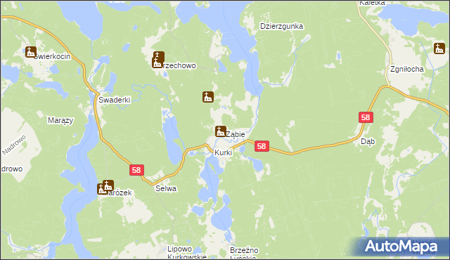 mapa Ząbie, Ząbie na mapie Targeo