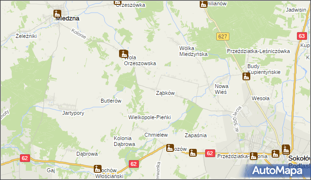 mapa Ząbków, Ząbków na mapie Targeo