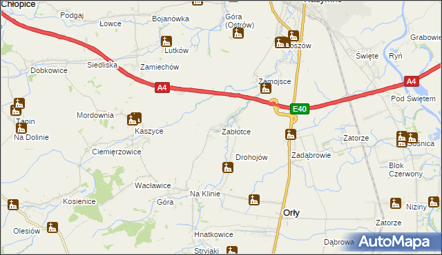 mapa Zabłotce gmina Radymno, Zabłotce gmina Radymno na mapie Targeo