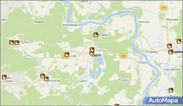 mapa Zabór, Zabór na mapie Targeo