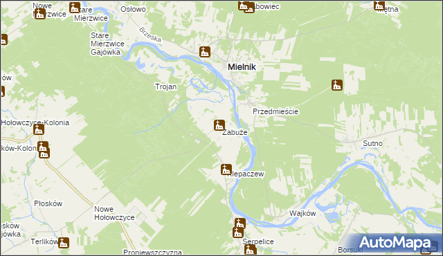 mapa Zabuże, Zabuże na mapie Targeo