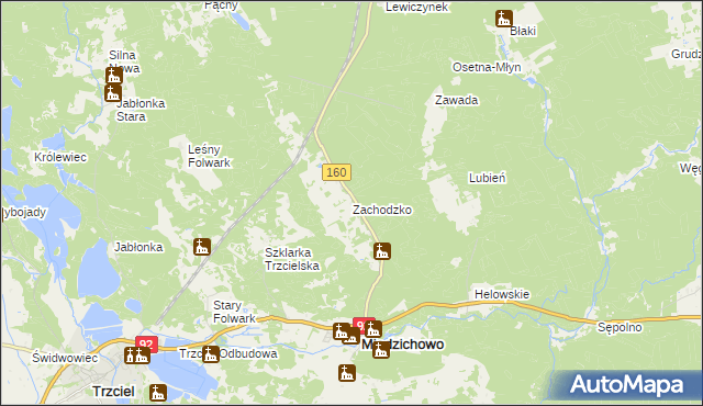 mapa Zachodzko, Zachodzko na mapie Targeo