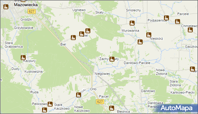 mapa Żachy-Pawły, Żachy-Pawły na mapie Targeo