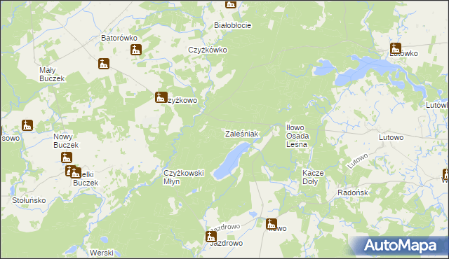 mapa Zaleśniak, Zaleśniak na mapie Targeo