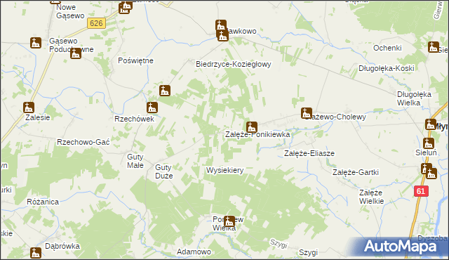 mapa Załęże-Ponikiewka, Załęże-Ponikiewka na mapie Targeo