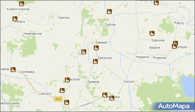 mapa Zaliszcze, Zaliszcze na mapie Targeo