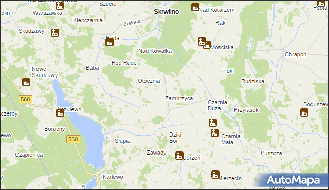 mapa Zambrzyca, Zambrzyca na mapie Targeo