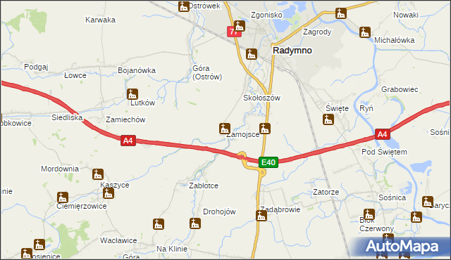 mapa Zamojsce, Zamojsce na mapie Targeo