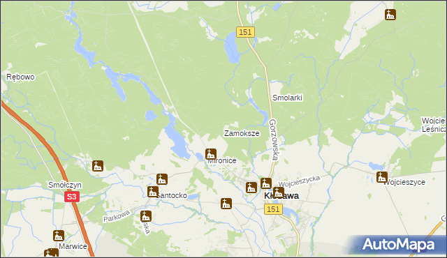 mapa Zamoksze, Zamoksze na mapie Targeo