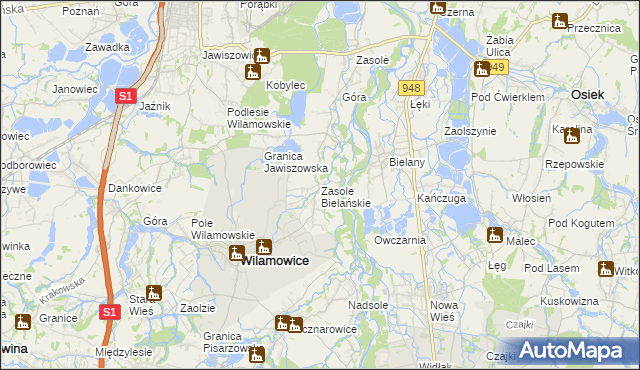 mapa Zasole Bielańskie, Zasole Bielańskie na mapie Targeo