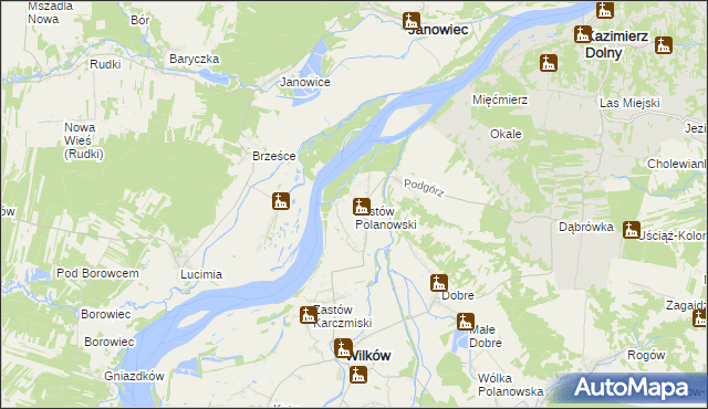 mapa Zastów Polanowski, Zastów Polanowski na mapie Targeo